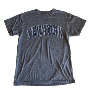 I Love New York Gray/Blue Tee Size Medium